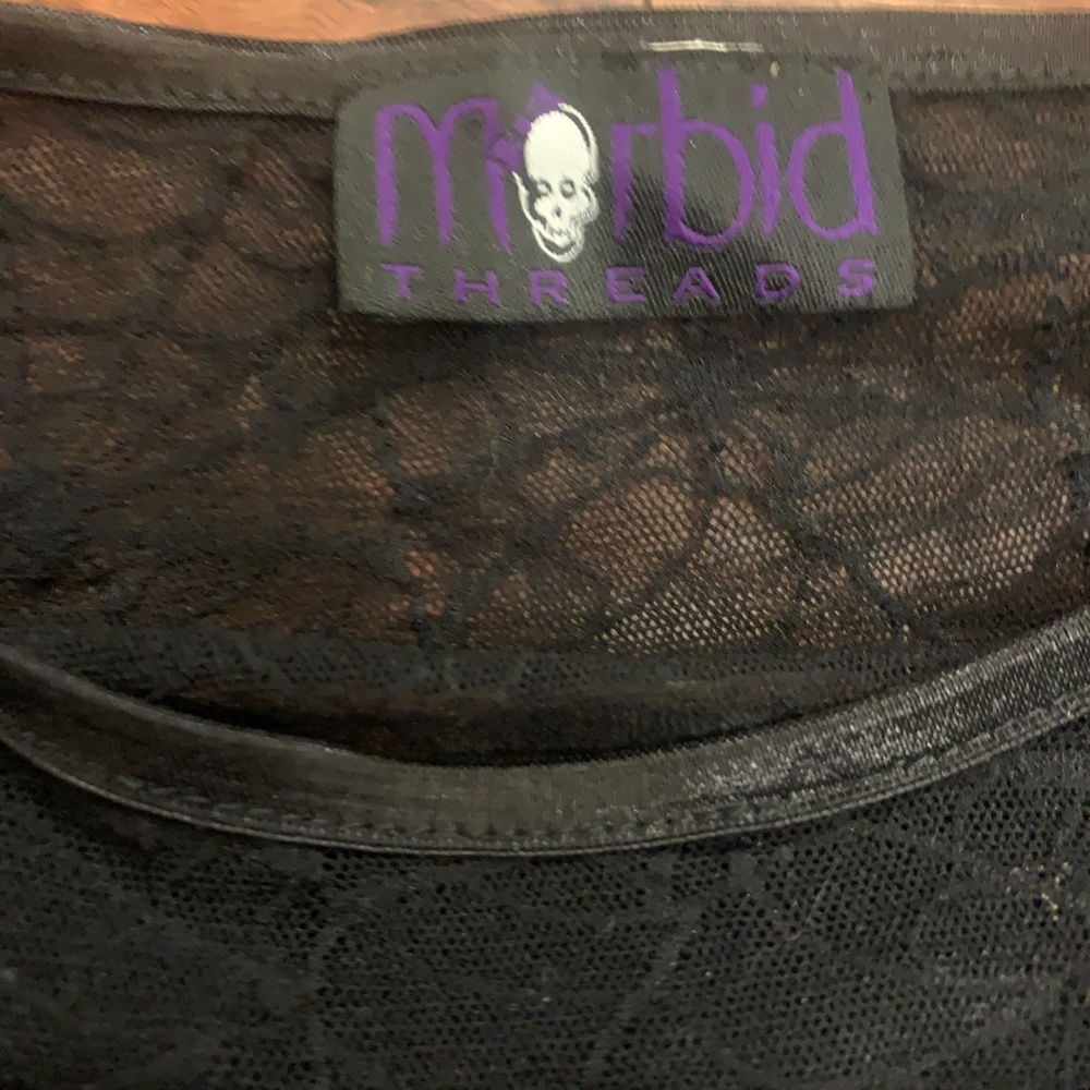 Morbid threads spiderweb mesh longsleeve
